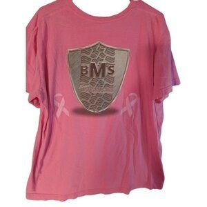 Women's Pink Breast Cancer Awareness Brian's Motorsport T-shirt Size‎ Large